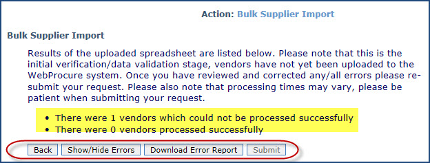 Import Failure